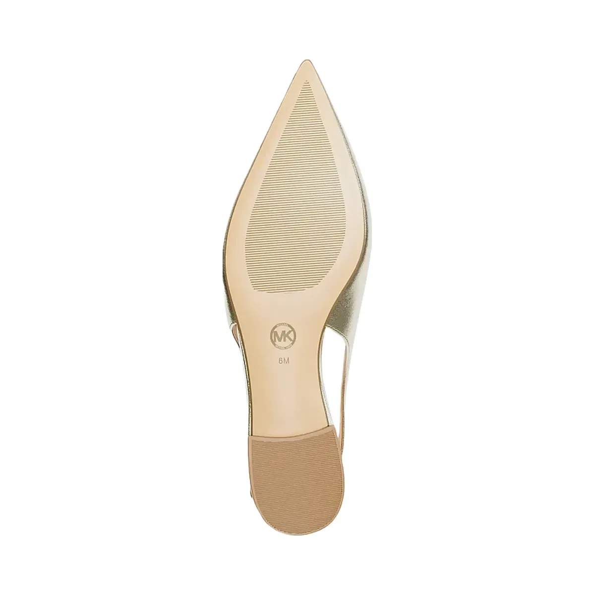 Michael Kors Amali Metallic Slingback Flat Pale Gold
