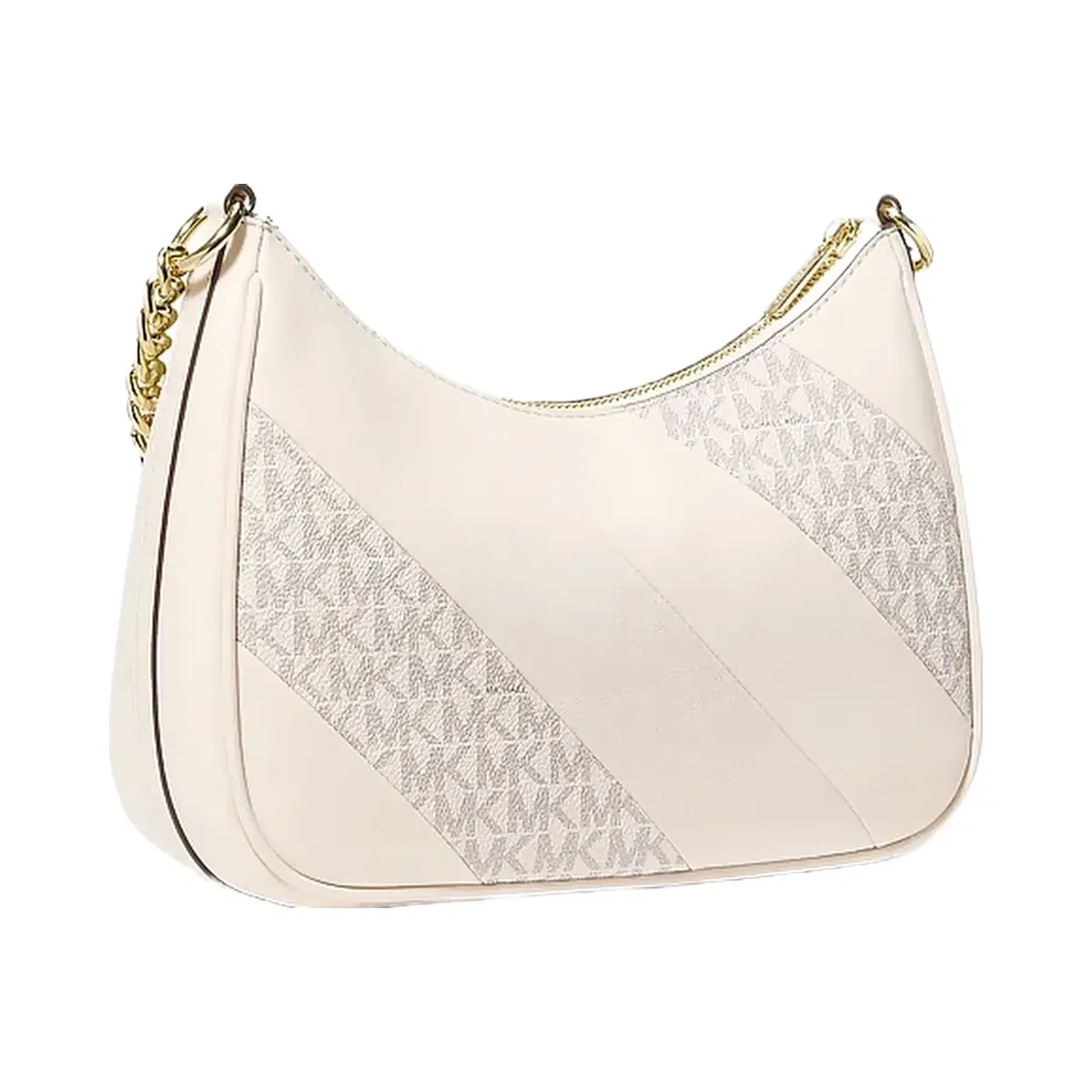 Michael Kors Jet Set Travel Large Signature Logo Trim Convertible Crossbody Bag Lt Crm Multi