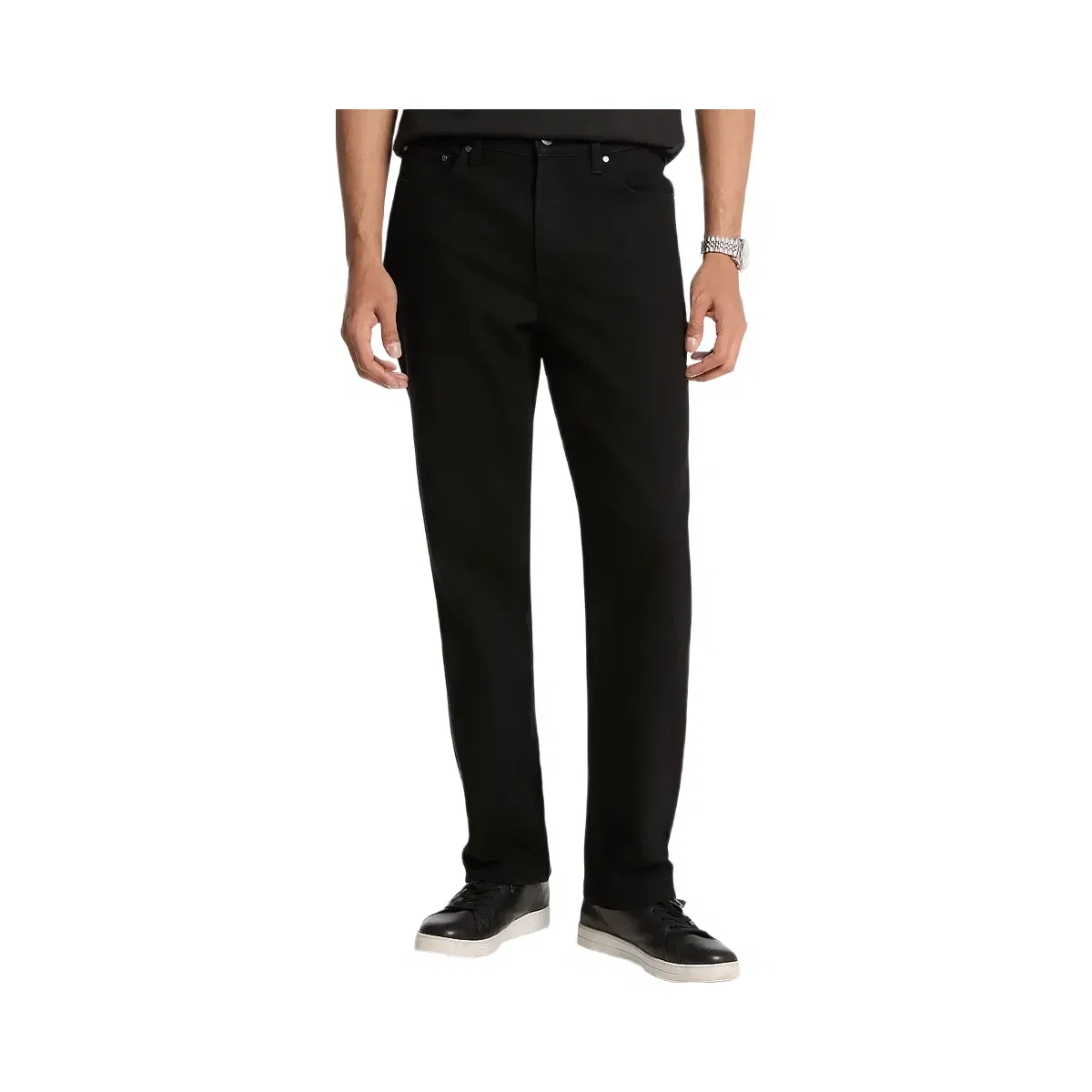 Michael Kors Finn Straight-Fit Stretch Denim Jeans Black