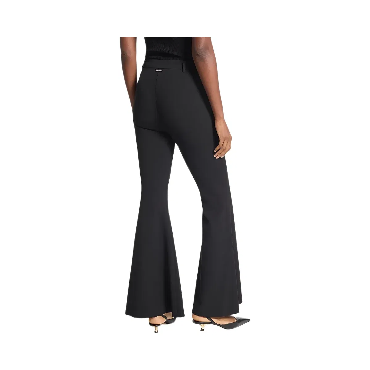 Michael Kors Stretch Crepe Flared Pant Black
