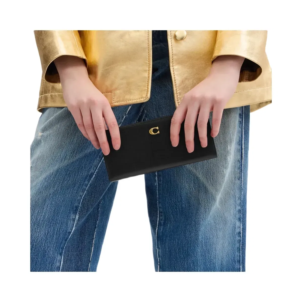 Coach Essential Slim Wallet in Brass Black