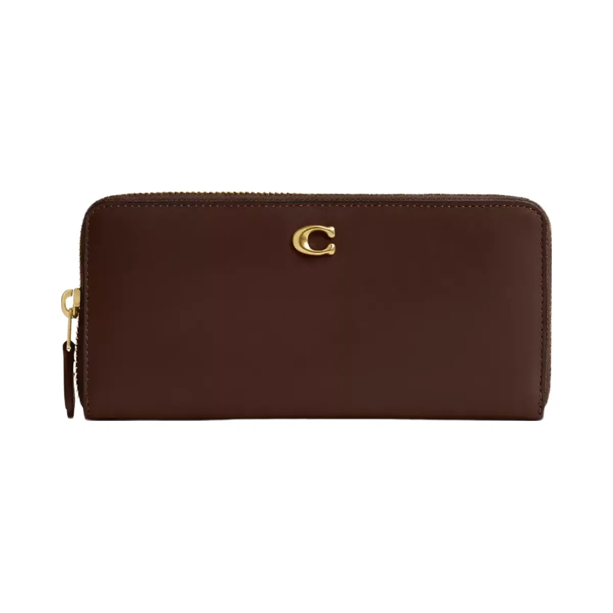 Coach Essential Slim Accordion Zip Wallet in Brass Maple