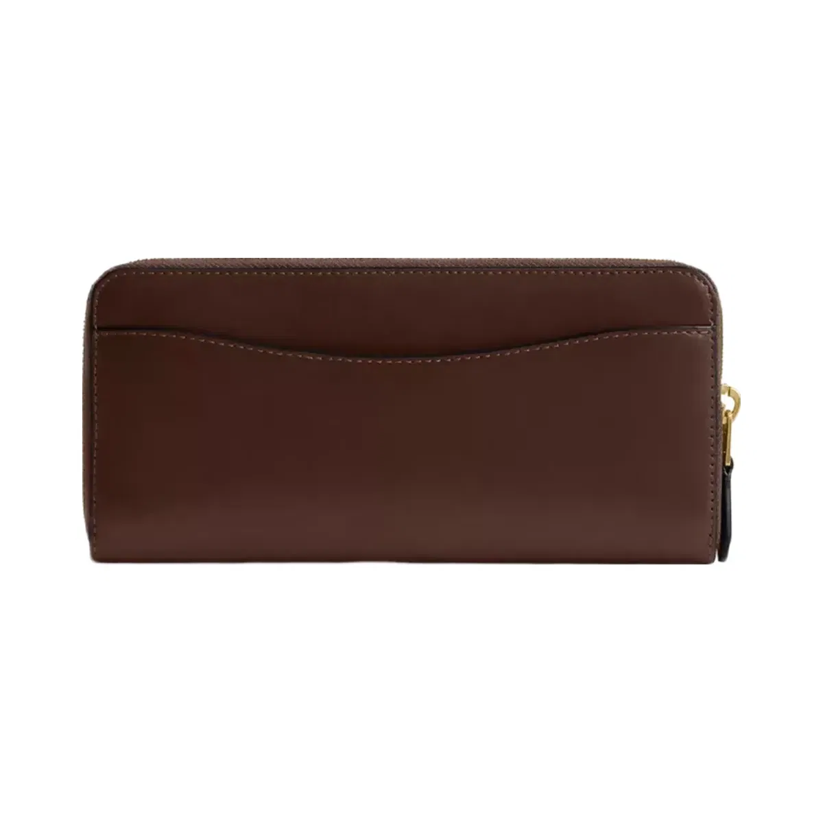 Coach Essential Slim Accordion Zip Wallet in Brass Maple