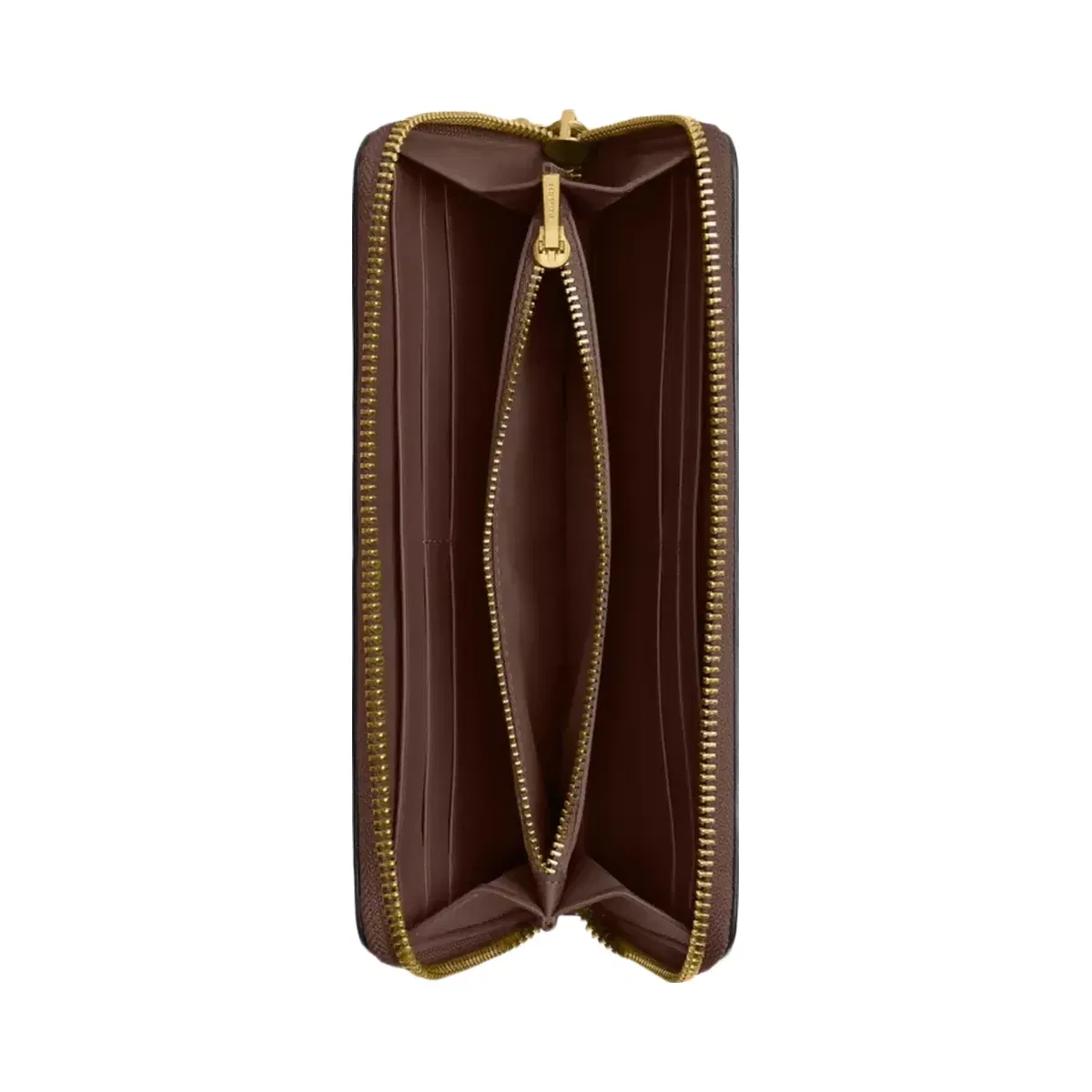 Coach Essential Slim Accordion Zip Wallet in Brass Maple