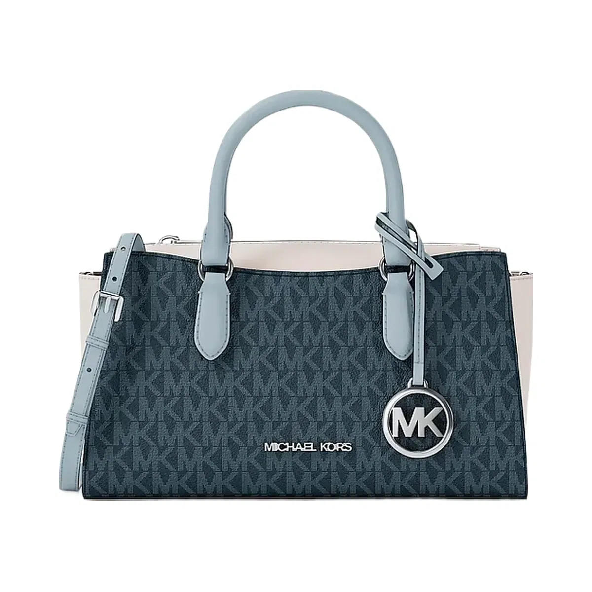 Michael Kors Arden Small Color-Block Signature Logo Messenger Bag Admirl Multi