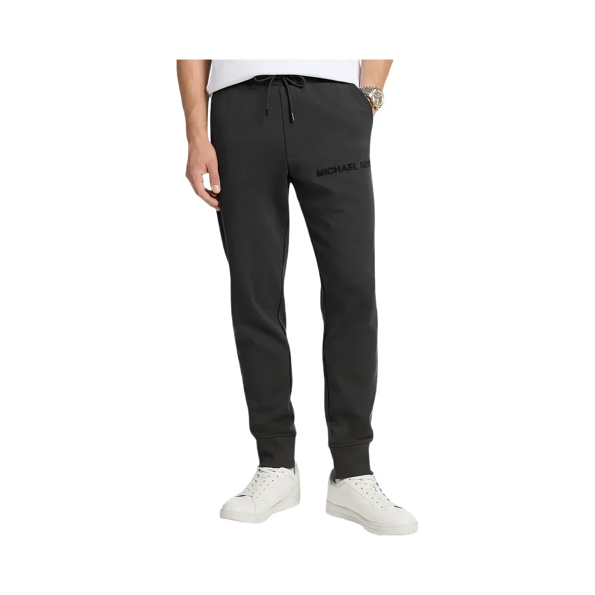 Michael Kors Embossed Logo Cotton Blend Joggers