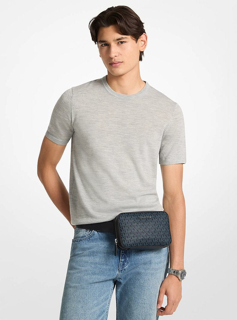 Michael Kors Cooper Signature Logo Belt Bag Admrl/Plblue