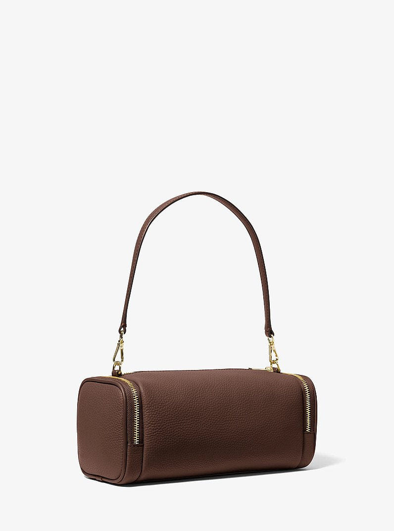 Michael Kors Jet Set Travel Small Pebbled Leather Convertible Crossbody Bag Nutmeg