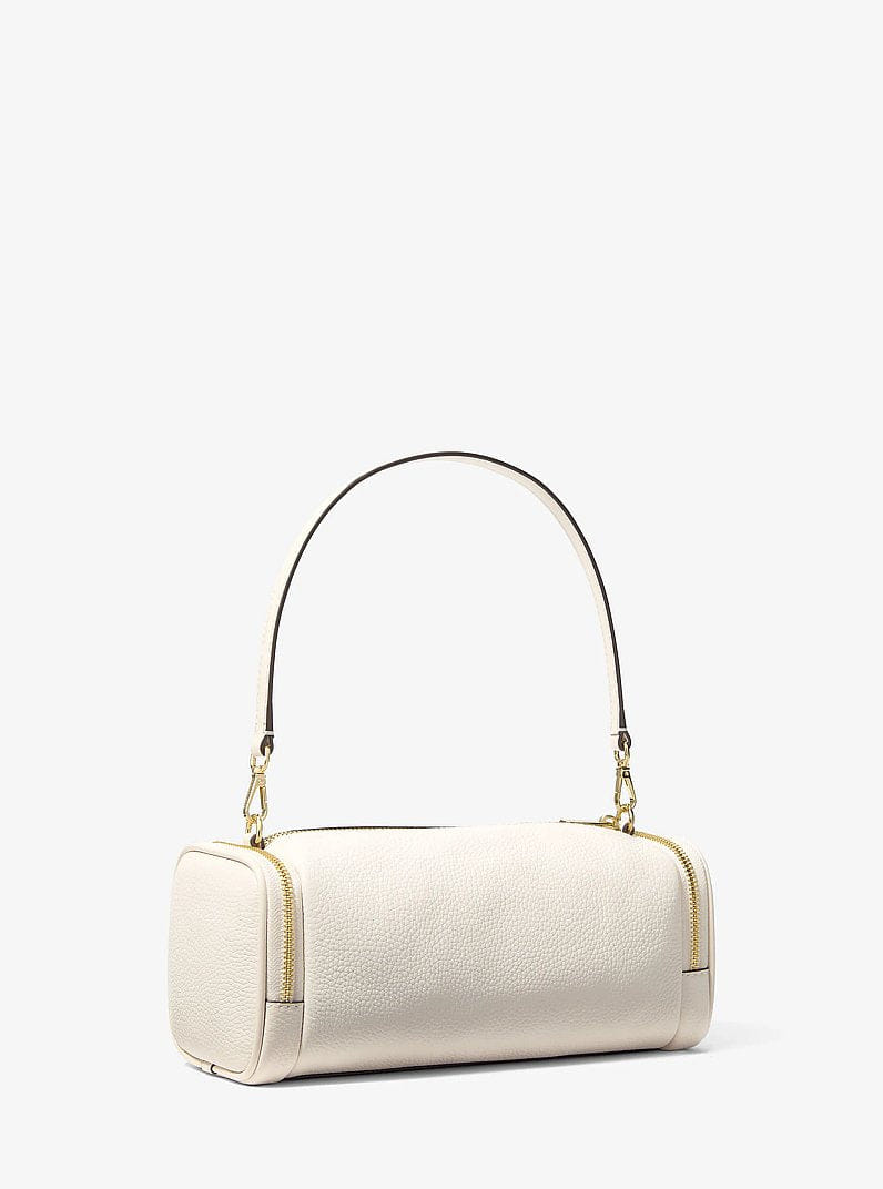 Michael Kors Jet Set Travel Small Pebbled Leather Convertible Crossbody Bag Lt Cream
