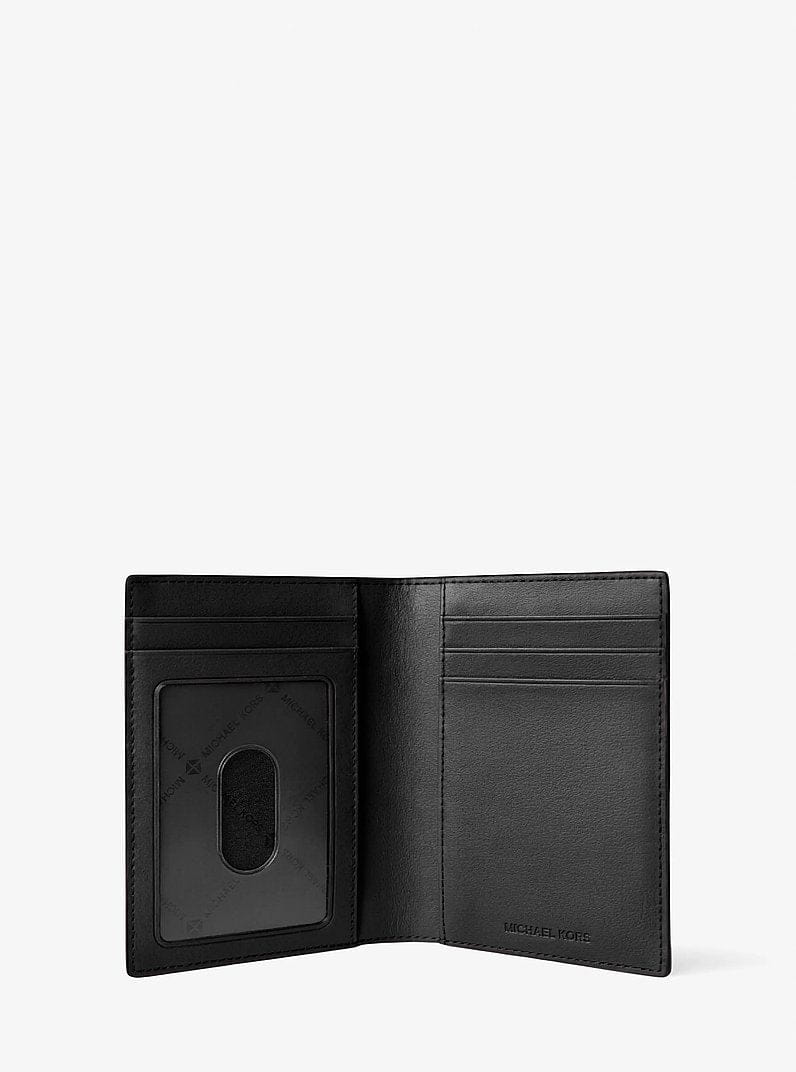 Michael Kors Cooper Pebbled Leather Bi-Fold Card Case Black