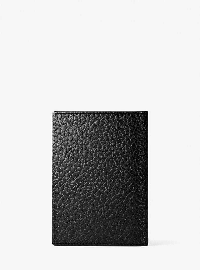 Michael Kors Cooper Pebbled Leather Bi-Fold Card Case Black
