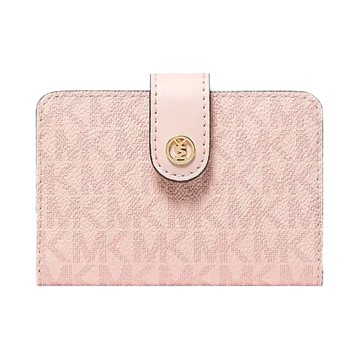 Michael Kors Jet Set Travel Small Signature Logo Billfold Wallet Powder Blush