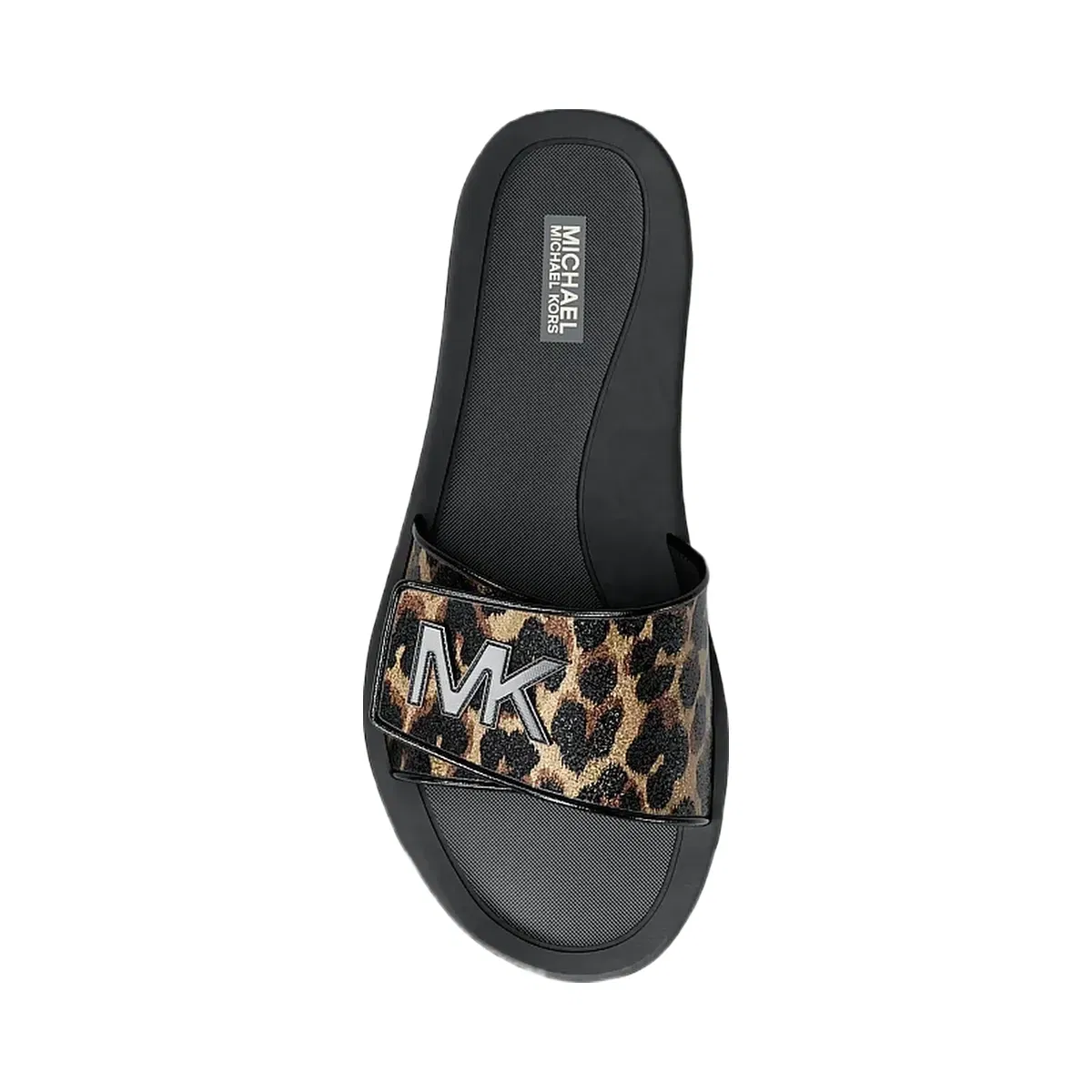 Michael Kors Palmer Cheetah Print Slide Sandal Dk Camel Mlt