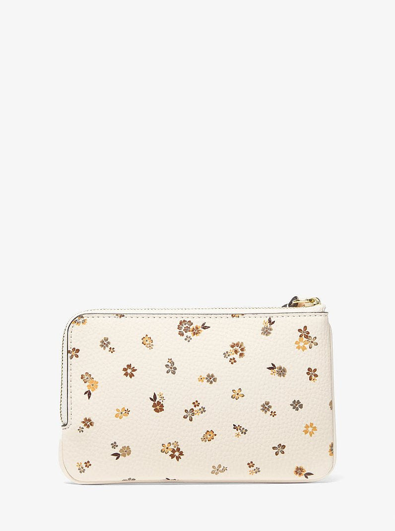 Michael Kors Jet Set Travel Small Floral Printed Wristlet Lt Cream