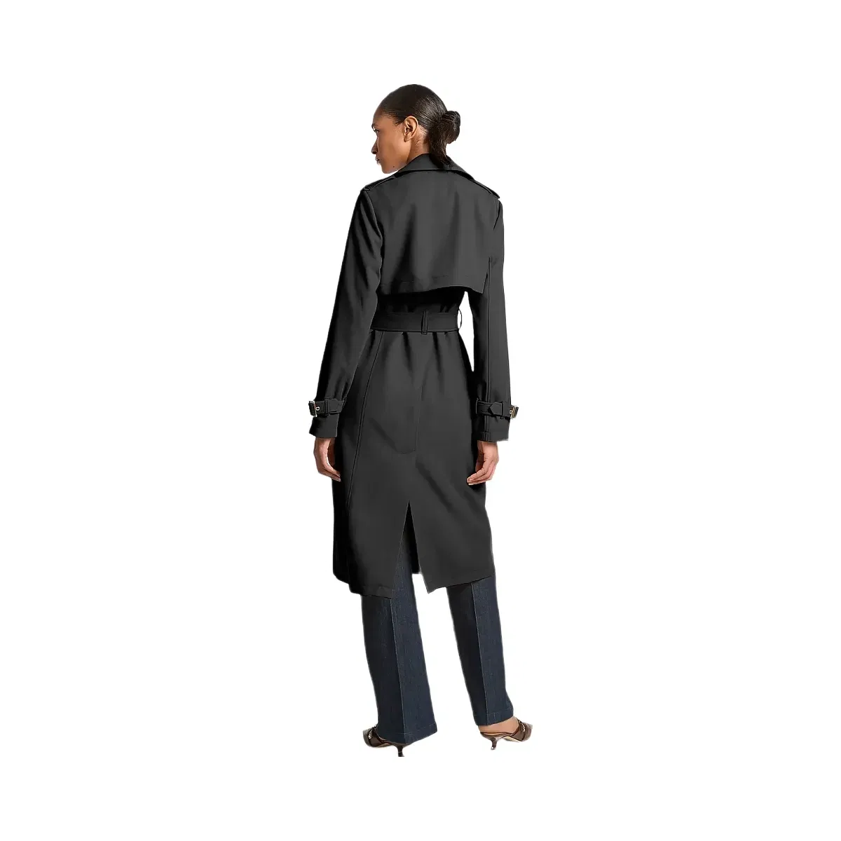 Michael Kors Drapey Trench Coat Black