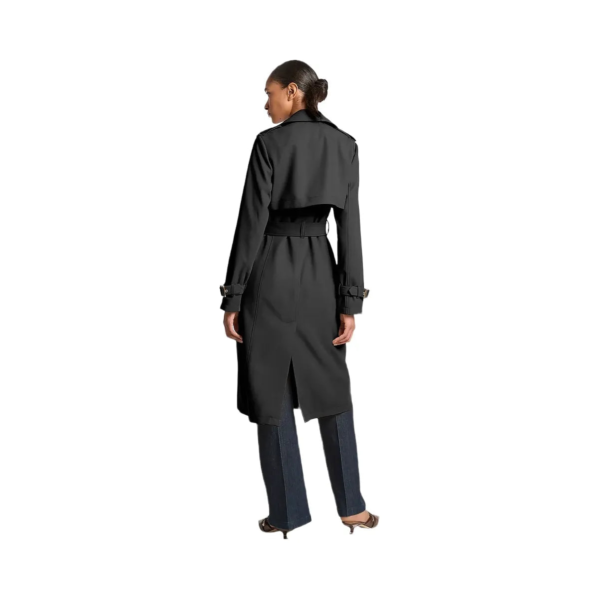 Michael Kors Drapey Trench Coat Black