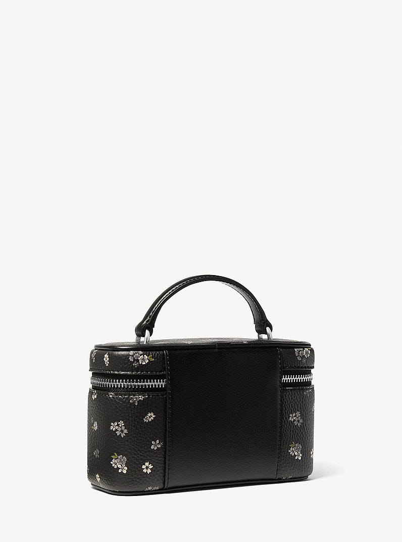 Michael Kors Vivi Small Floral Printed Vanity Crossbody Bag Black