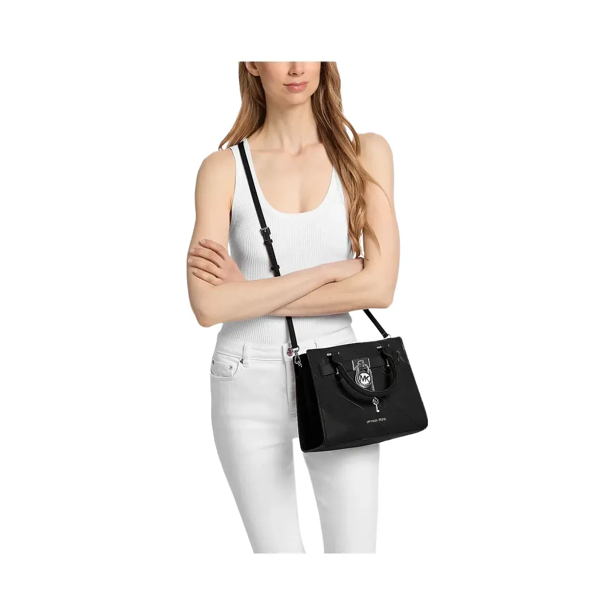 Michael Kors Hamilton Small Convertible Satchel Black