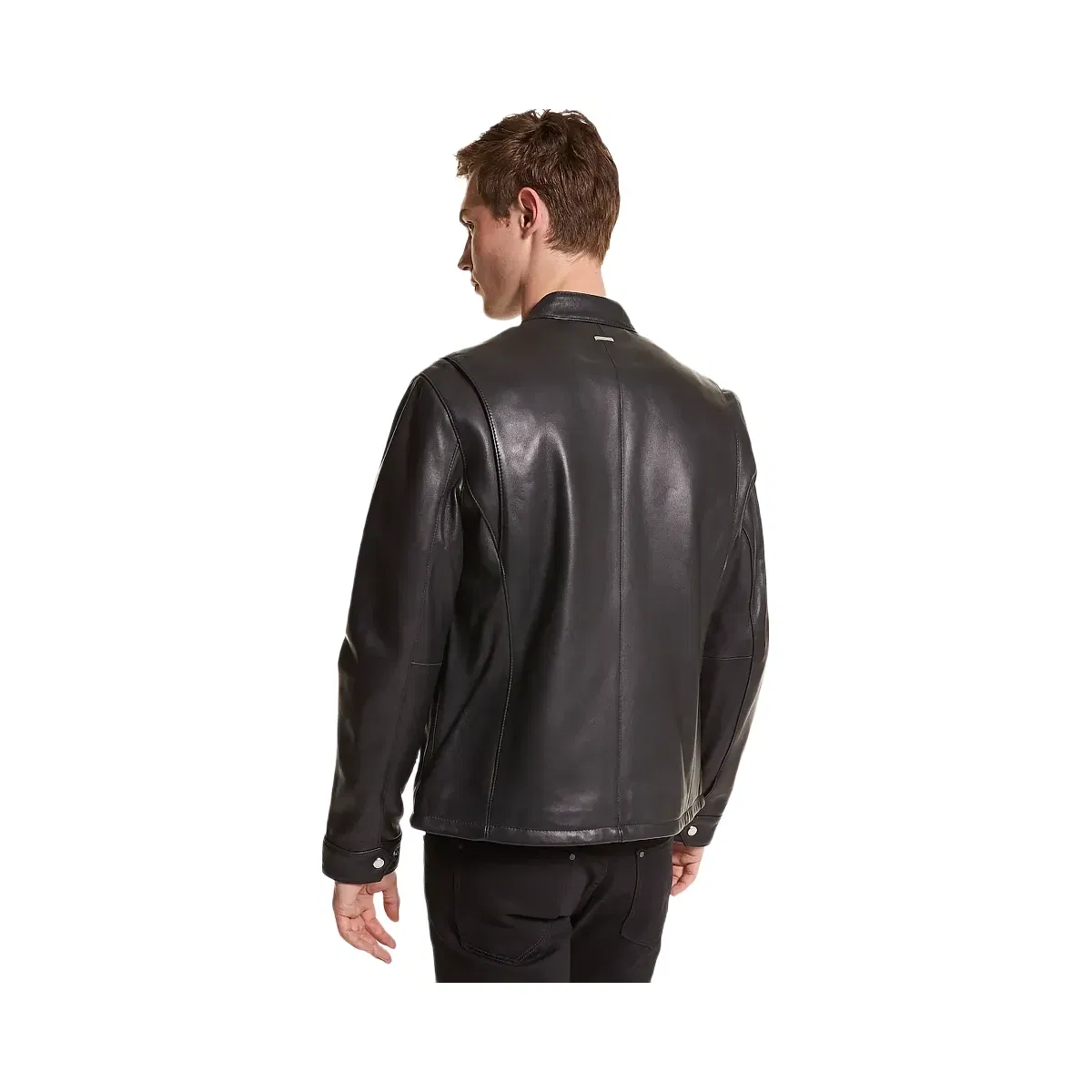 Michael Kors Leather Moto Jacket Black