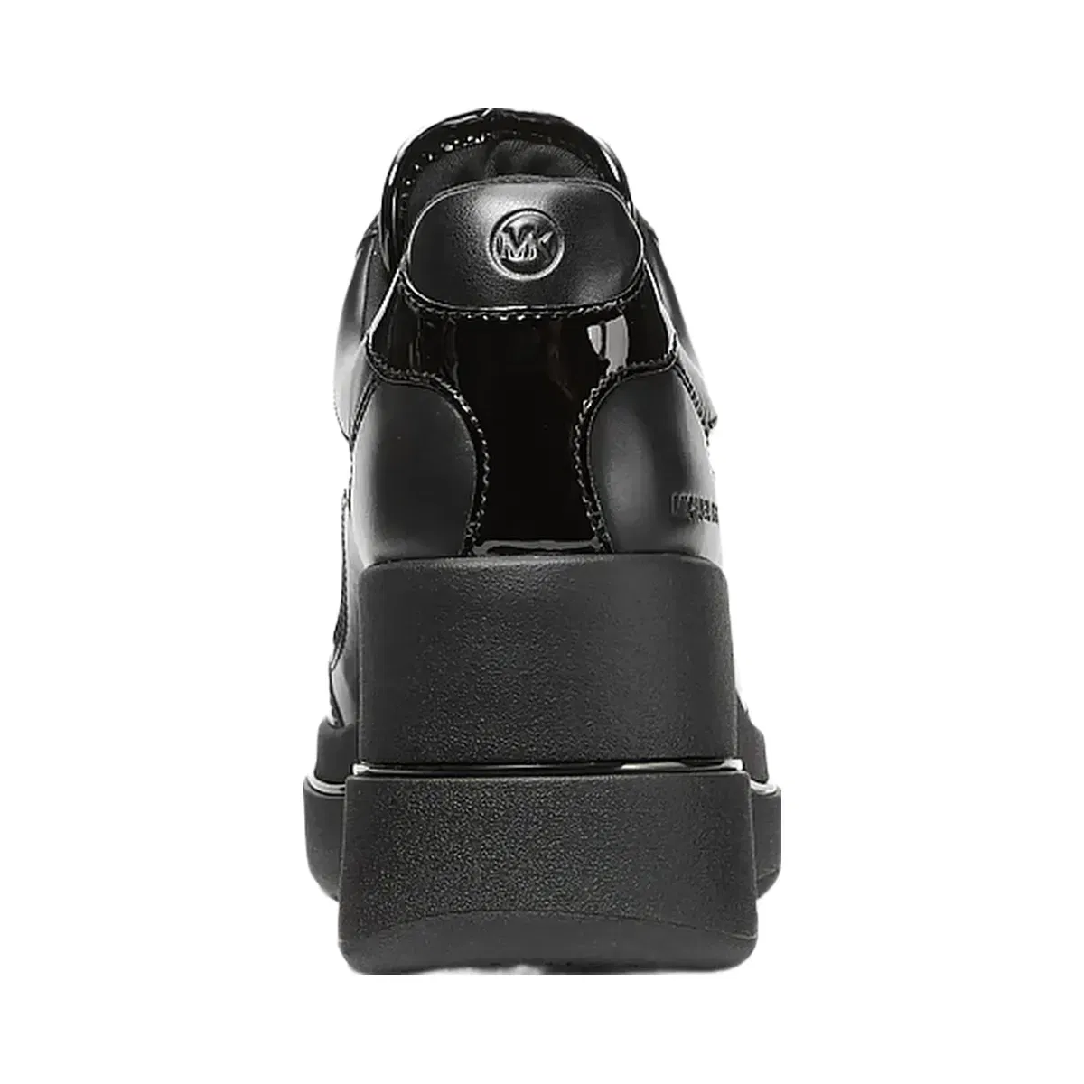 Michael Kors Emmy Leather and Mesh Wedge Trainer Black