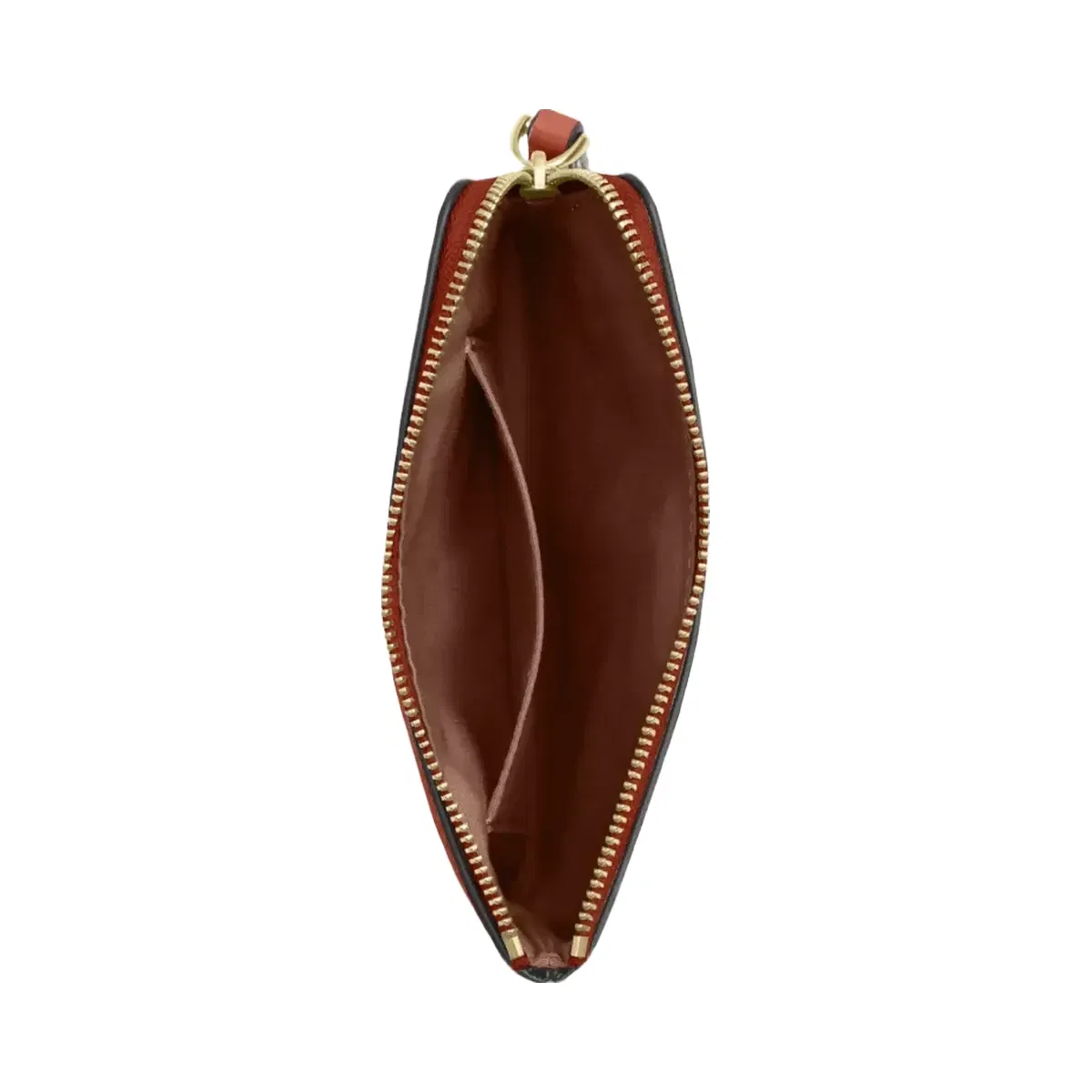 Coach Corner Zip Wristlet in Gold Cinnamon