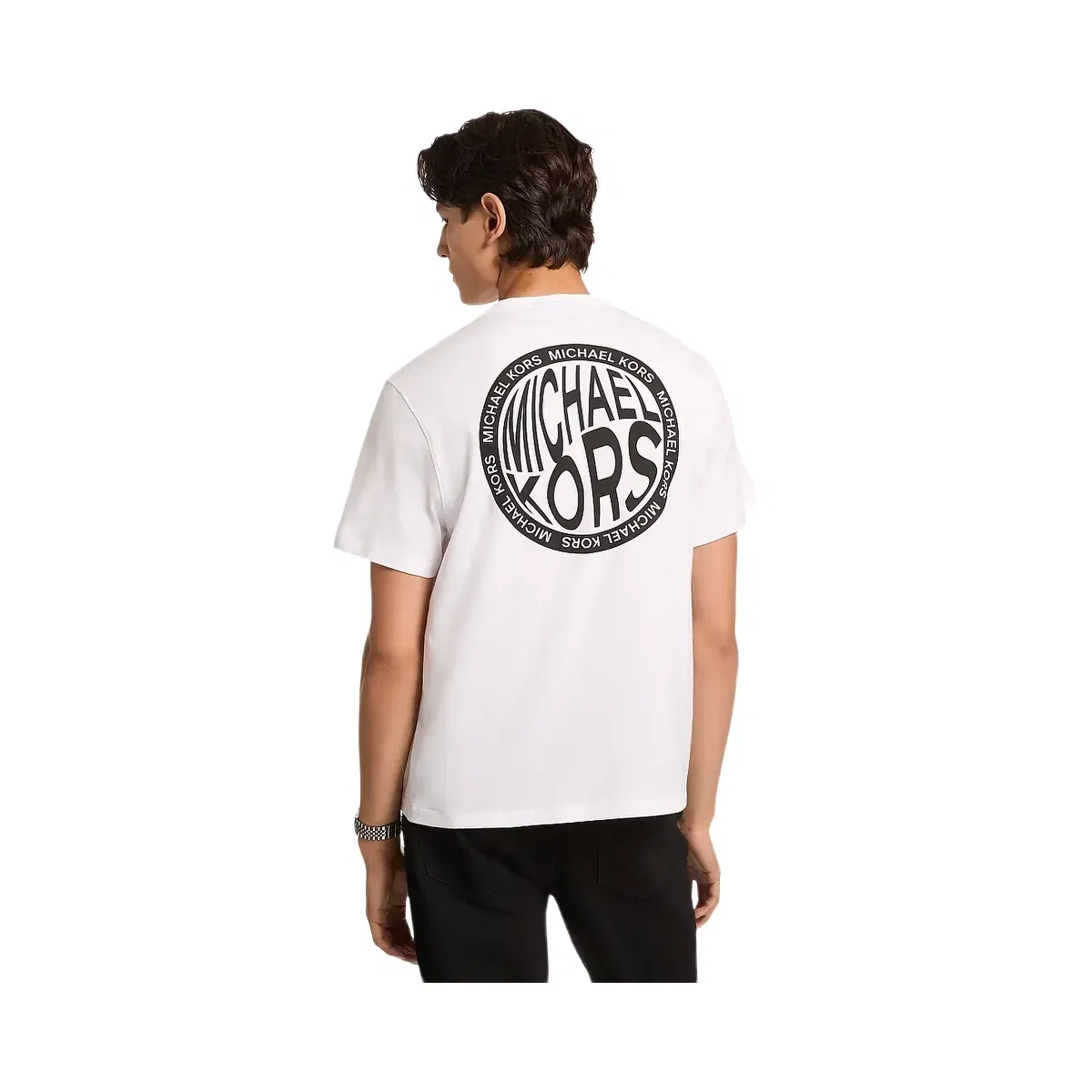 Michael Kors Graphic Logo Cotton Jersey T-Shirt White