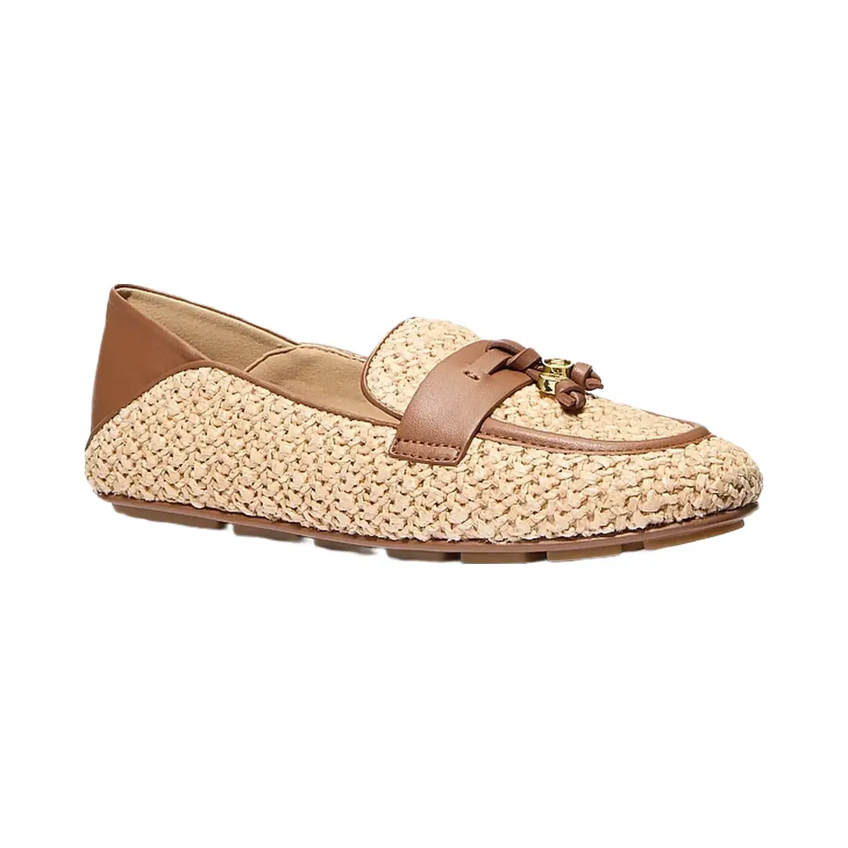 Michael Kors Zoe Crocheted Moccasin Luggage
