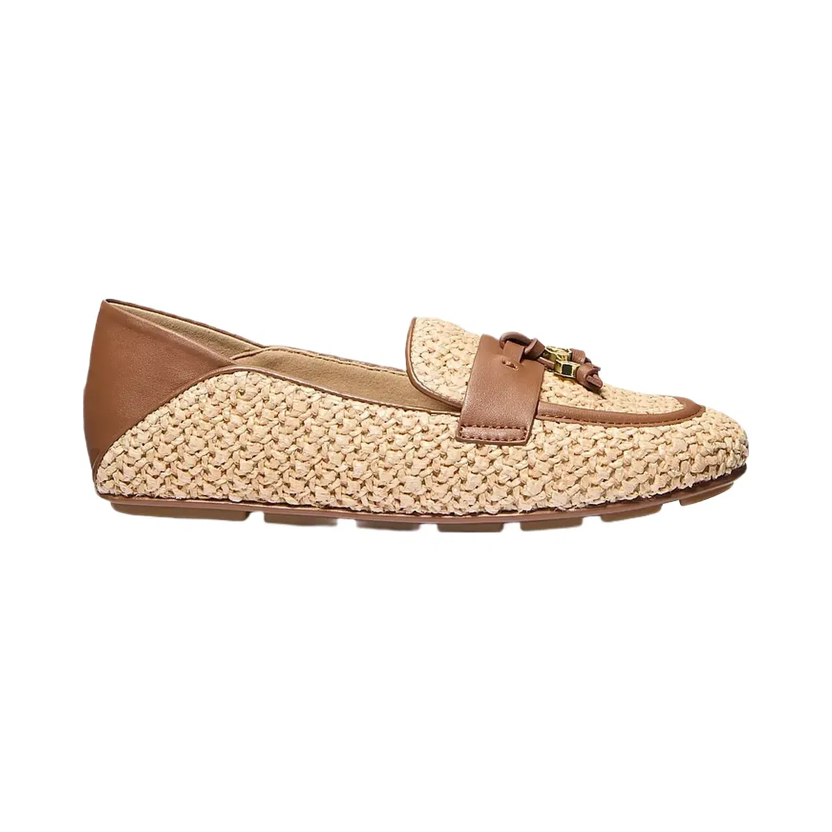 Michael Kors Zoe Crocheted Moccasin Luggage