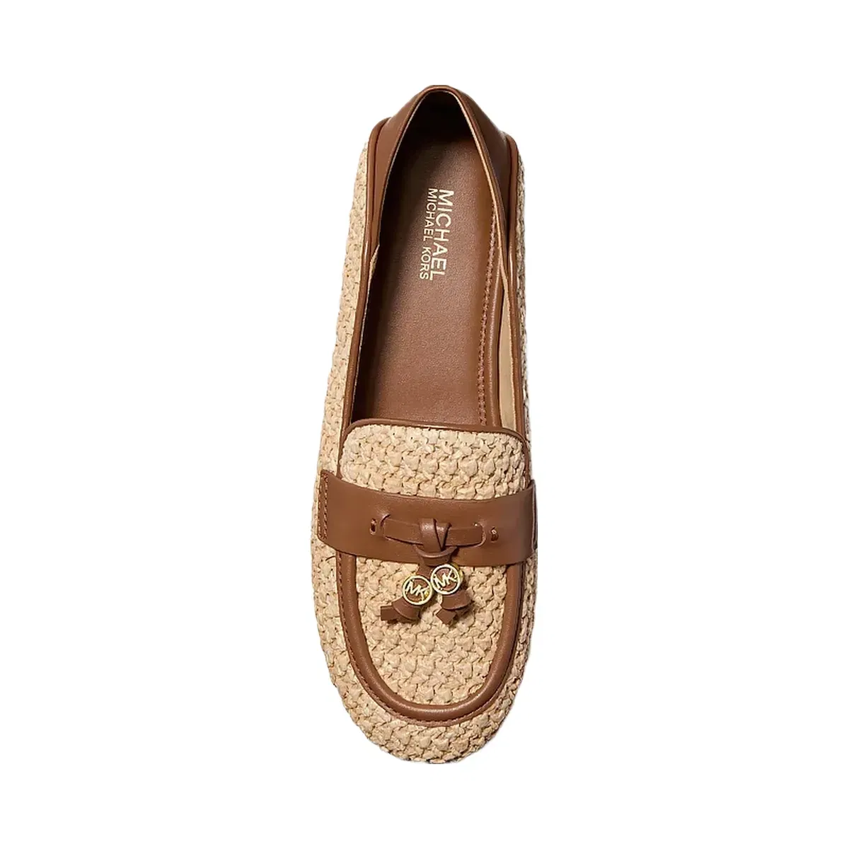 Michael Kors Zoe Crocheted Moccasin Luggage