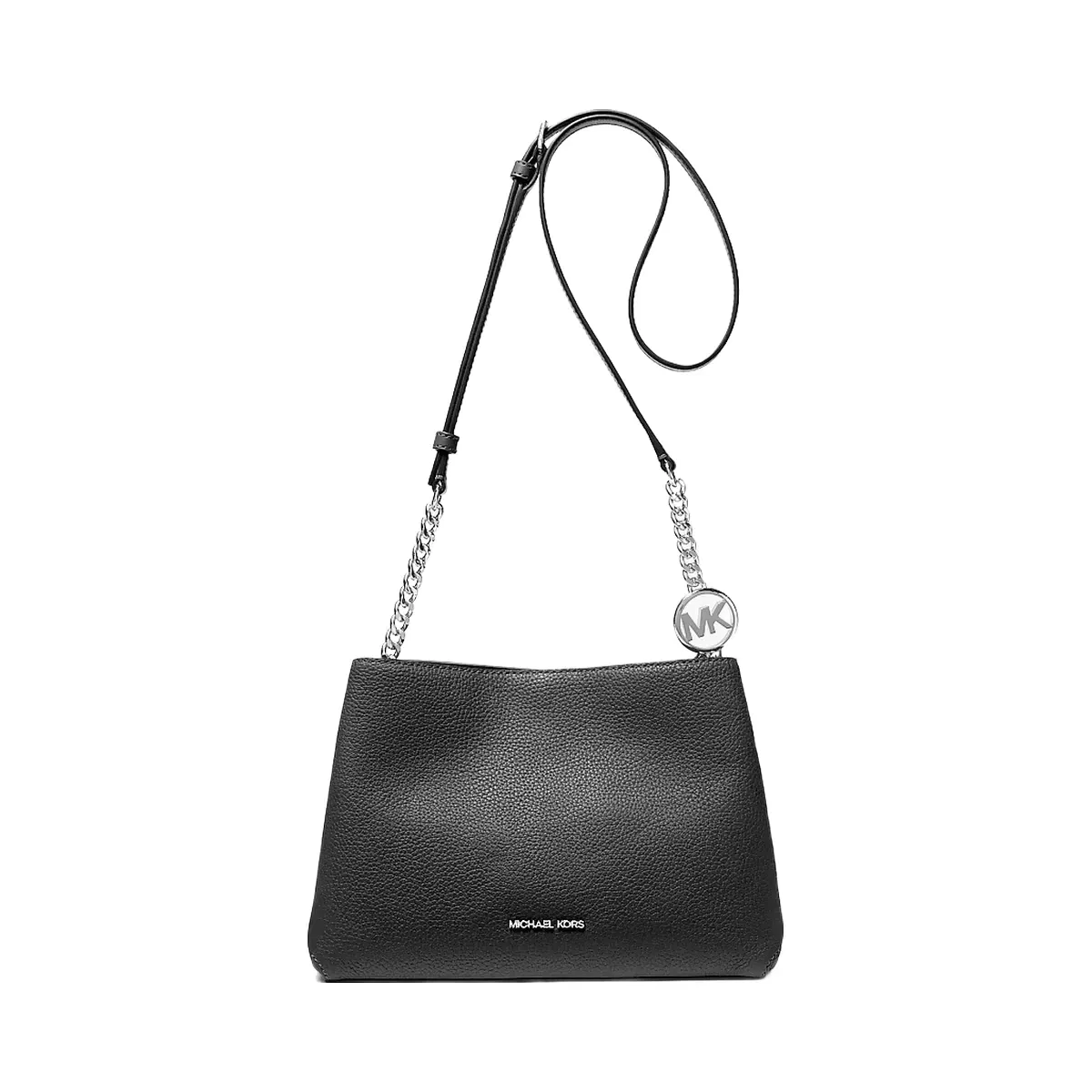 Michael Kors Christina Small Pebbled Leather Crossbody Bag Black