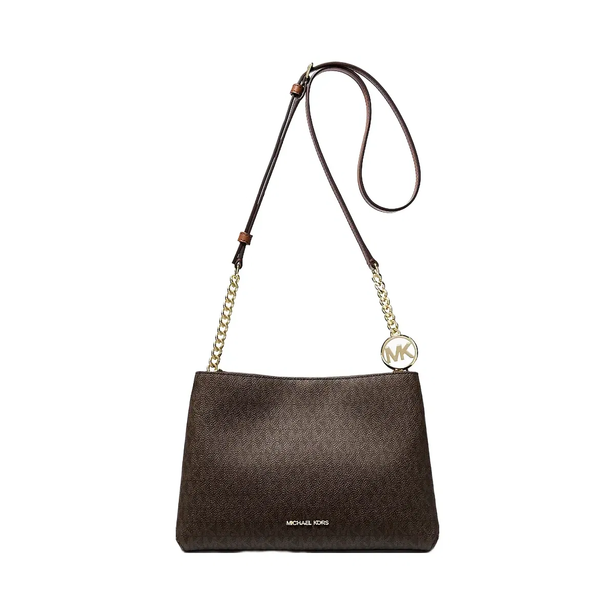 Michael Kors Christina Small Signature Logo Crossbody Bag Brown