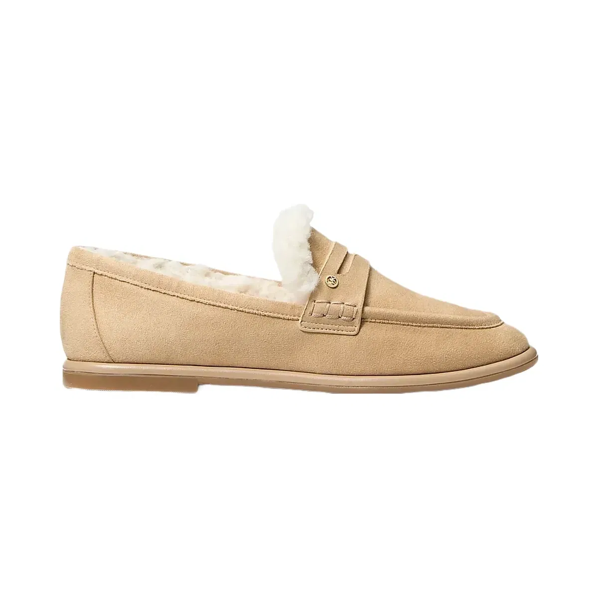 Michael Kors Bree Faux Shearling Trim Loafer Camel