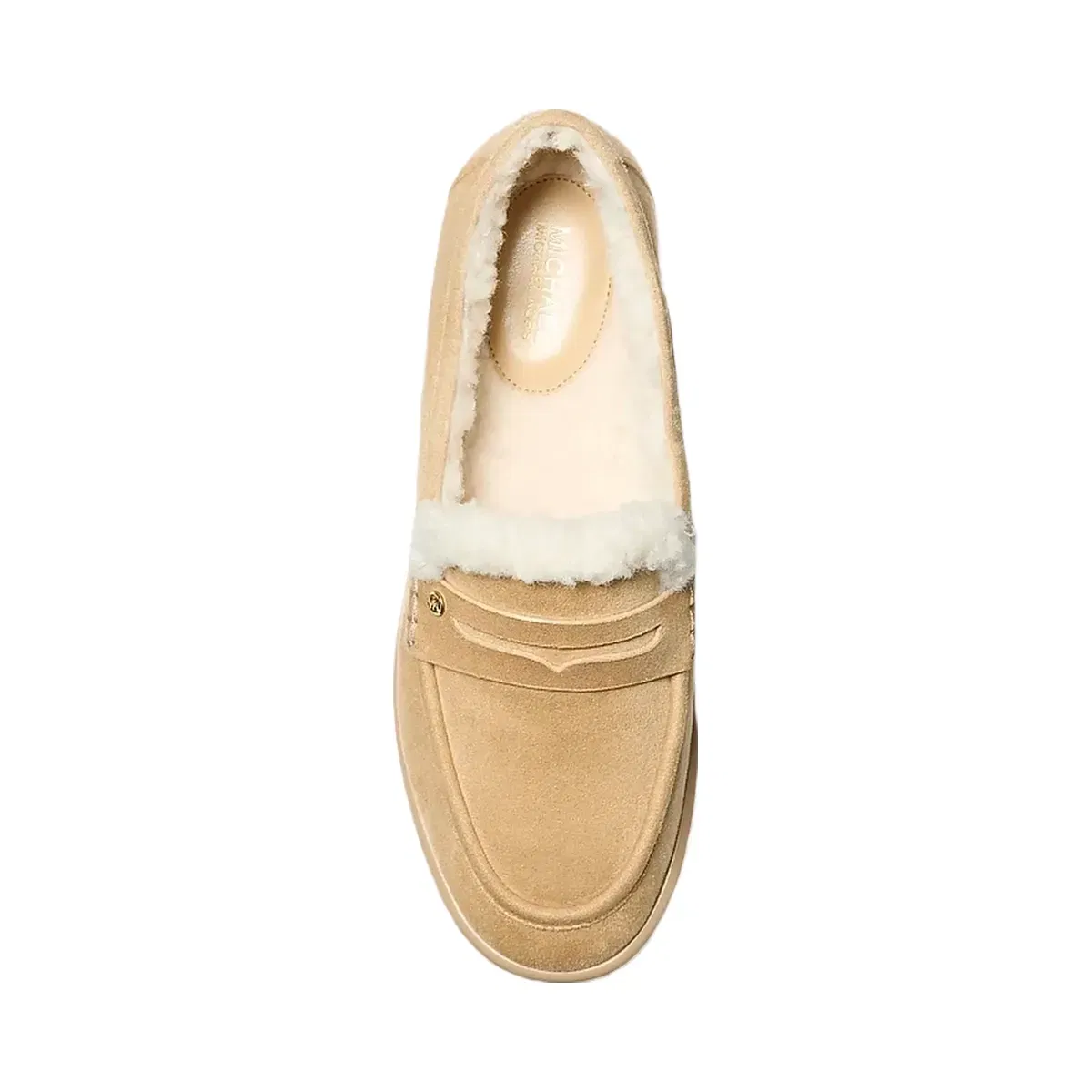 Michael Kors Bree Faux Shearling Trim Loafer Camel