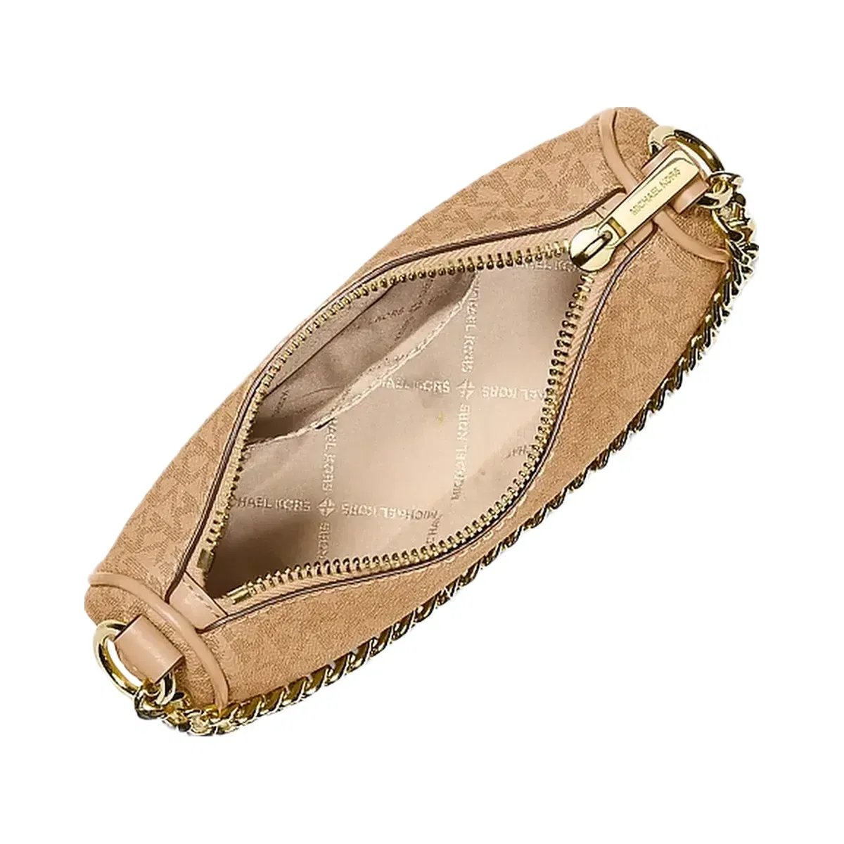 Michael Kors Carmela Small Signature Logo Convertible Crossbody Bag Camel