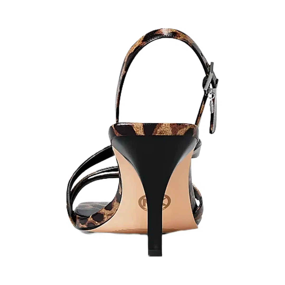 Michael Kors Yvette Leopard Print Sandal Dk Camel Mlt