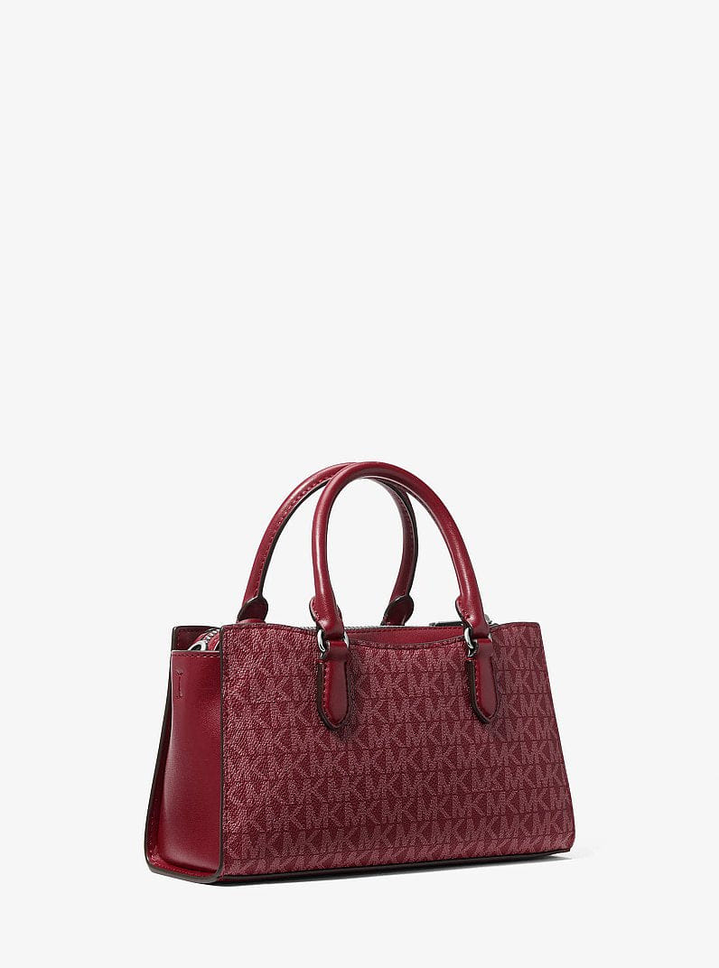 Michael Kors Arden Small Signature Logo Messenger Bag Maroon