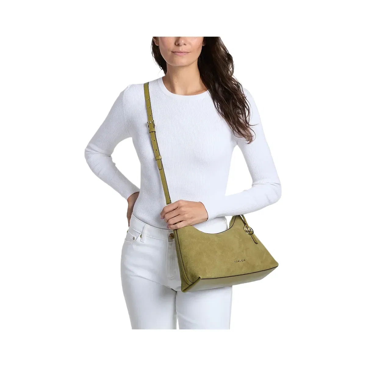 Michael Kors Sammy Medium Convertible Shoulder Bag Oregano
