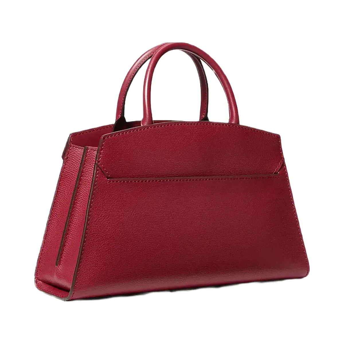 Michael Kors Greta Medium Leather Satchel Maroon