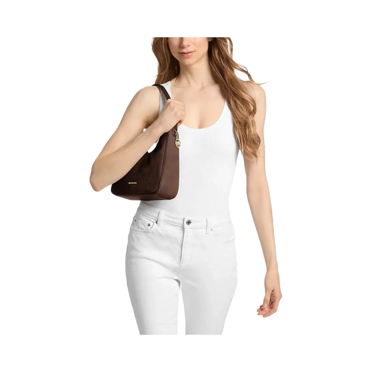 Michael Kors Nayla Small Hobo Shoulder Bag Nutmeg