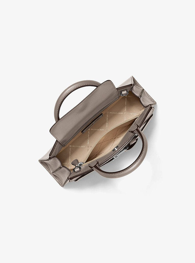 Michael Kors Greta Small Leather Satchel Mushroom