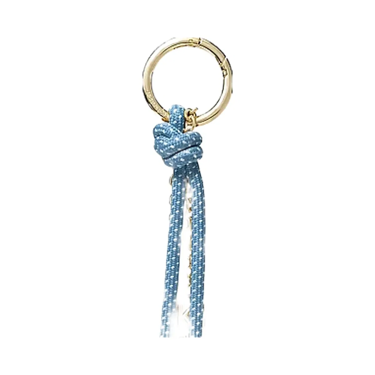 Michael Kors Gold-Tone and Speckled Cord Bag Charm Chambray