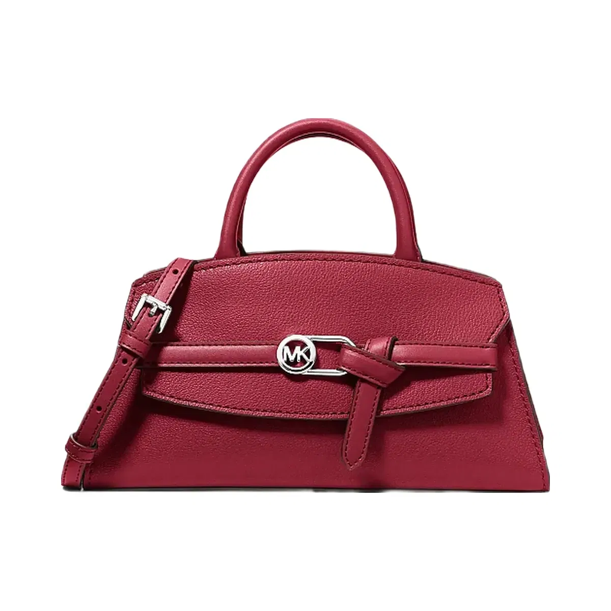 Michael Kors Greta Small Leather Satchel Maroon