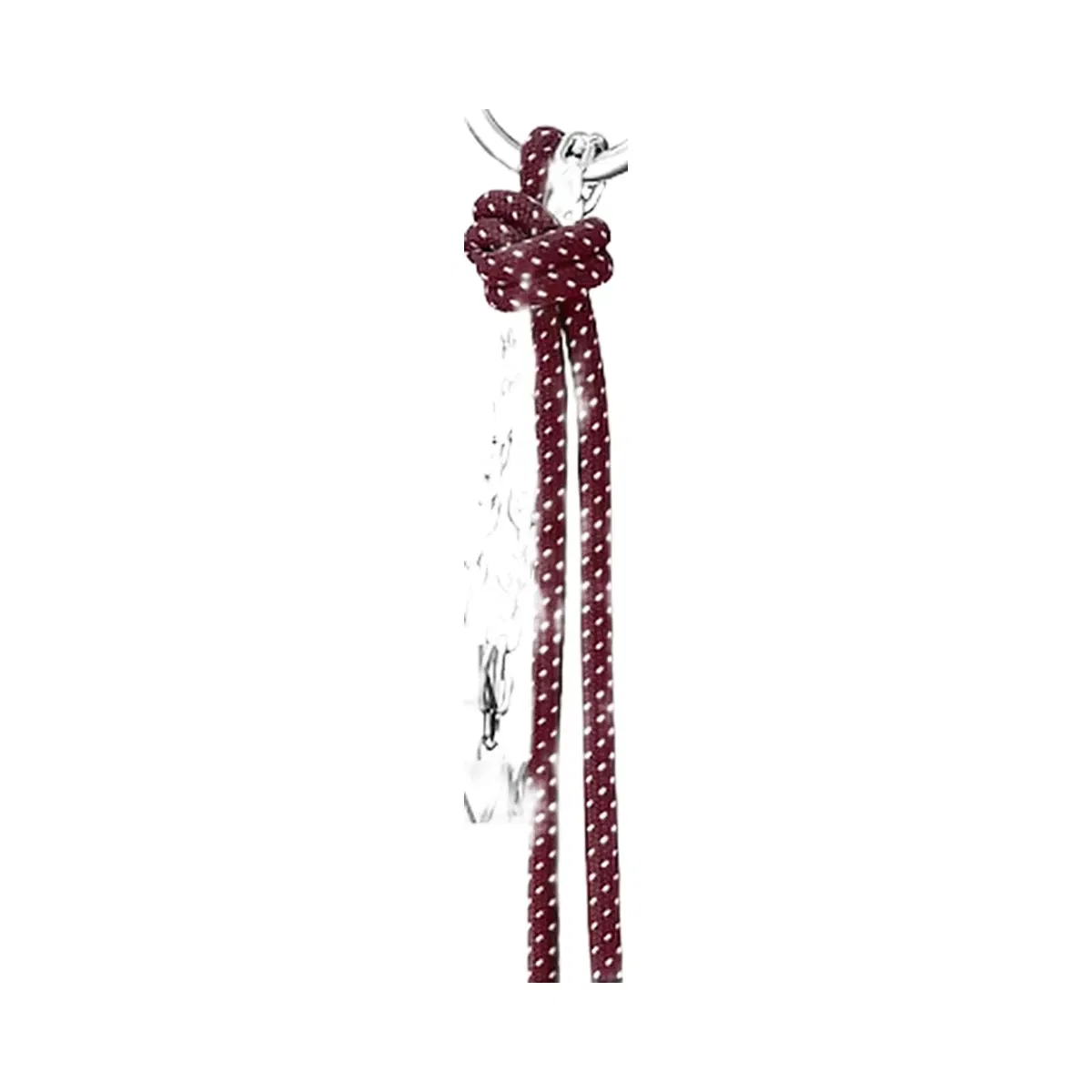 Michael Kors Silver-Tone and Speckled Cord Bag Charm Oxblood