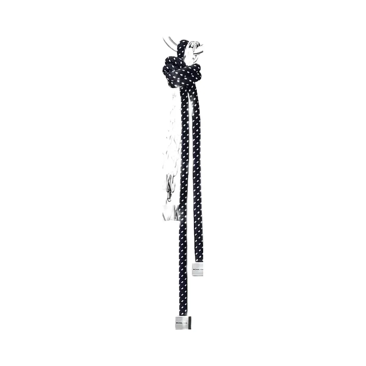 Michael Kors Silver-Tone and Speckled Cord Bag Charm Dress Blues