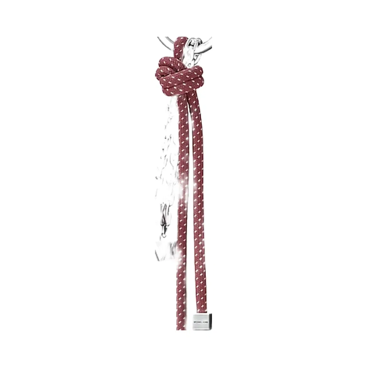 Michael Kors Silver-Tone and Speckled Cord Bag Charm Rosewood