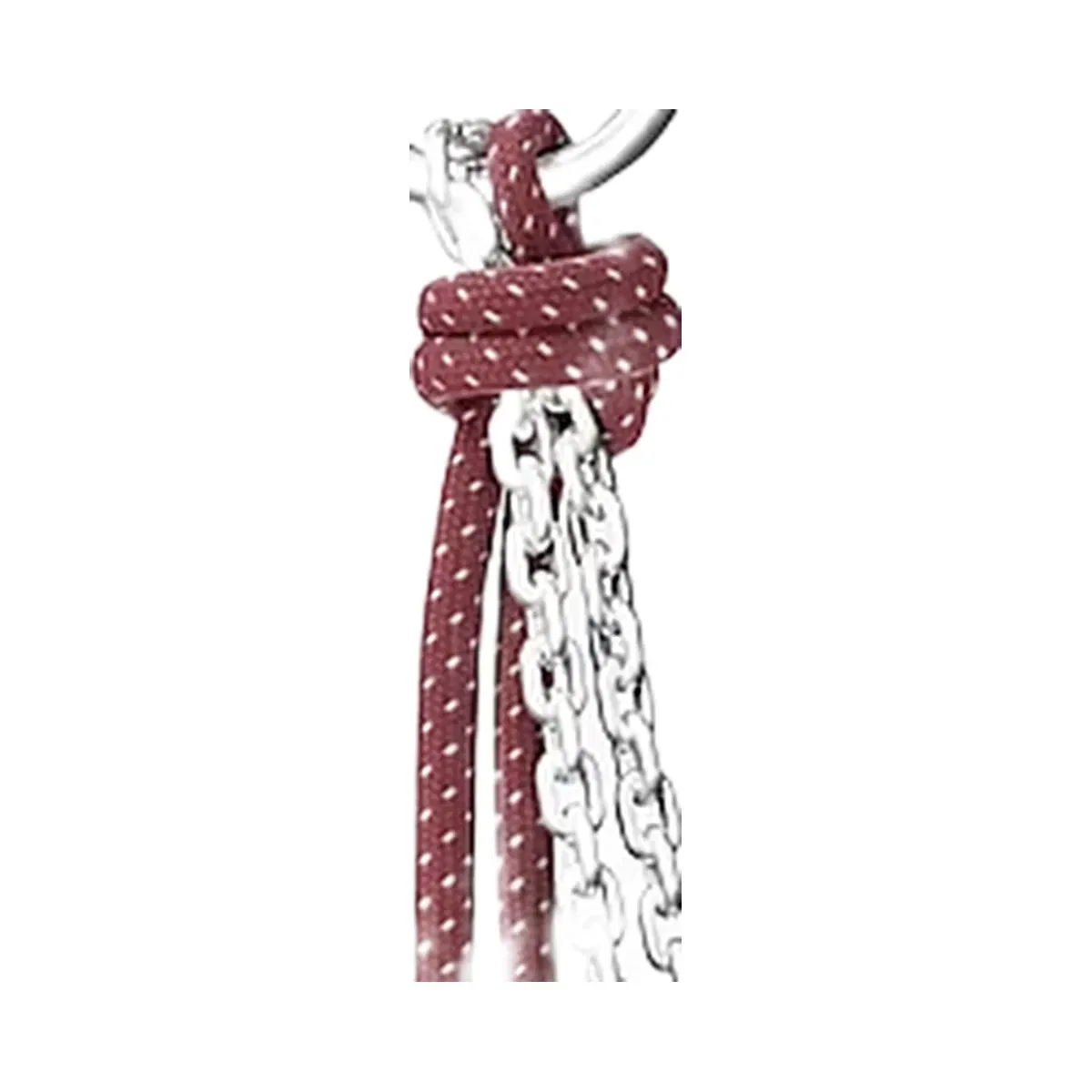 Michael Kors Silver-Tone and Speckled Cord Bag Charm Rosewood