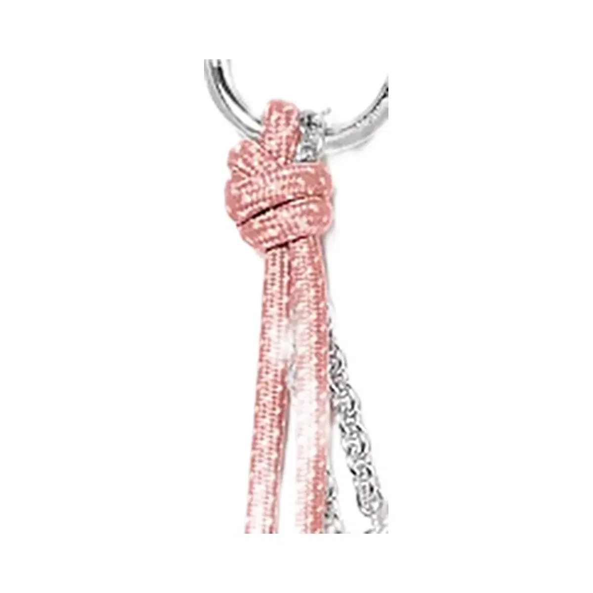 Michael Kors Silver-Tone and Speckled Cord Bag Charm Smokey Rose