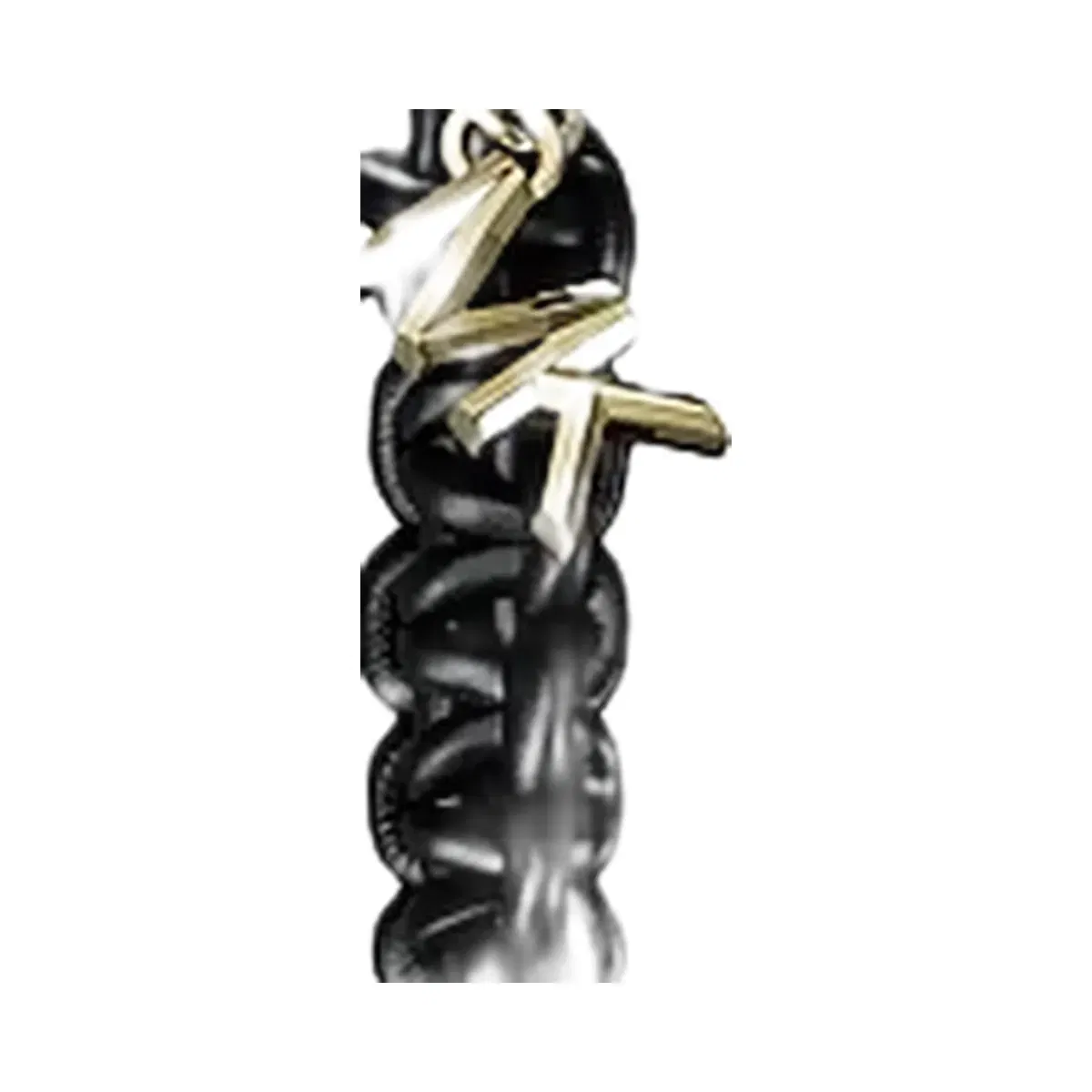Michael Kors Gold-Tone and Braided Cord Bag Charm Black