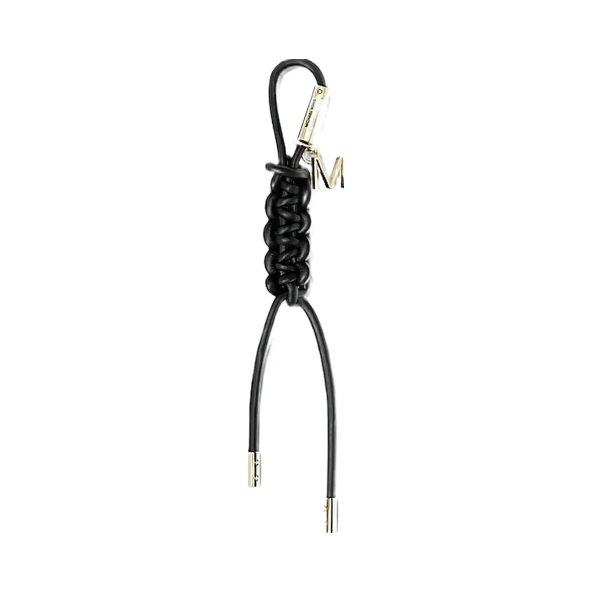 Michael Kors Gold-Tone and Braided Cord Bag Charm Black