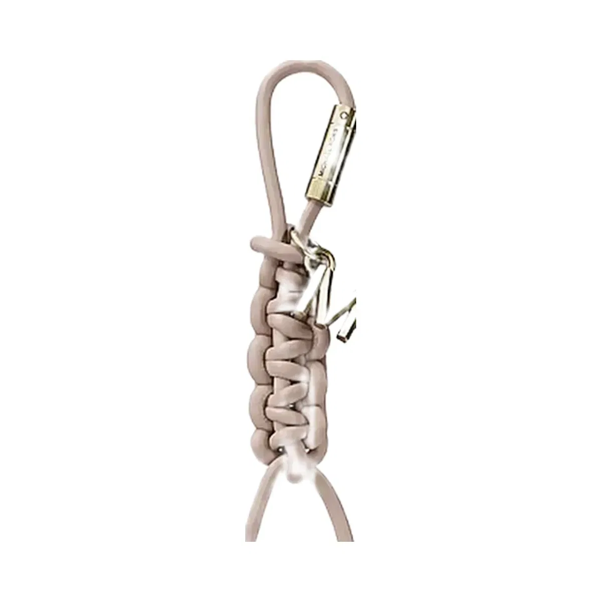 Michael Kors Gold-Tone and Braided Cord Bag Charm Soft Pink